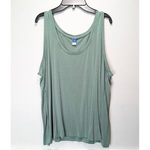 Old Navy Luxe Tank Top Womens 2X Dried Herb Sage Green Scoop Neck Soft Comfort